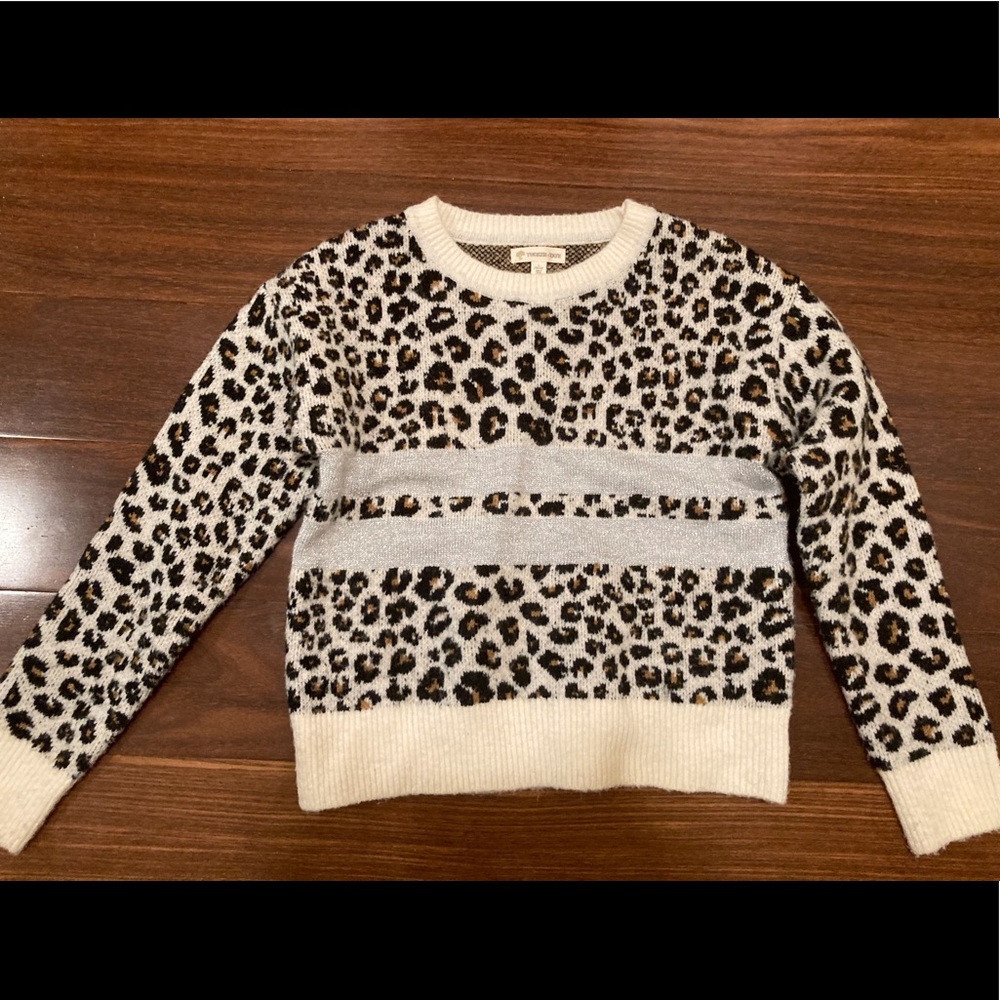 NWOT Girls Tucker + Tate Leopard Print Sweater - size L (10/12) - Picture 1 of 3
